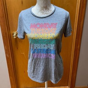 Chaser days of the week graphic tee. Size Small